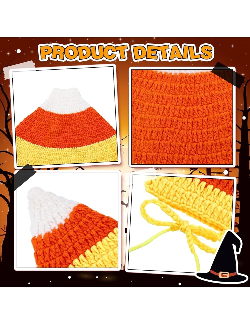 Seenelling Halloween Porch Goose Outfit Cute Candy Corn Gooses - Picture 3 of 5